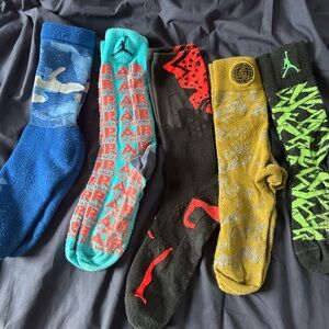 5 Pairs Of Jordan Under Armour Socks Mens Large Retro Socks